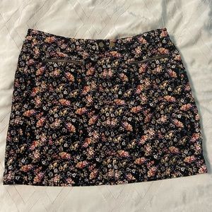 Corduroy Floral Skirt